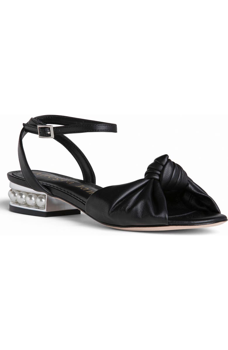 Allegra James Mina Leather Knot Sandal, Alternate, color,