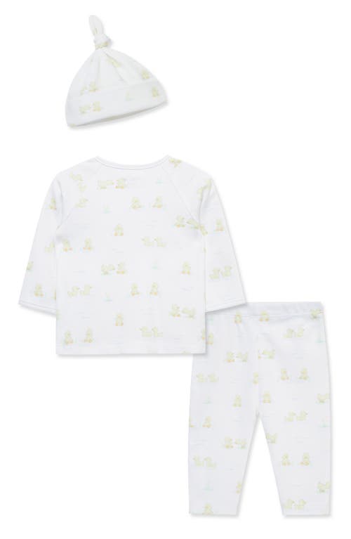 LITTLE ME LITTLE ME SPLASHY DUCKS WRAP TOP, LEGGINGS & HAT SET