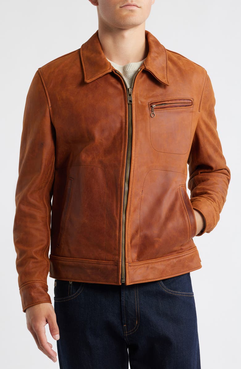 Schott NYC Lightweight Vintage Oil Tanned Unlined Cowhide Leather