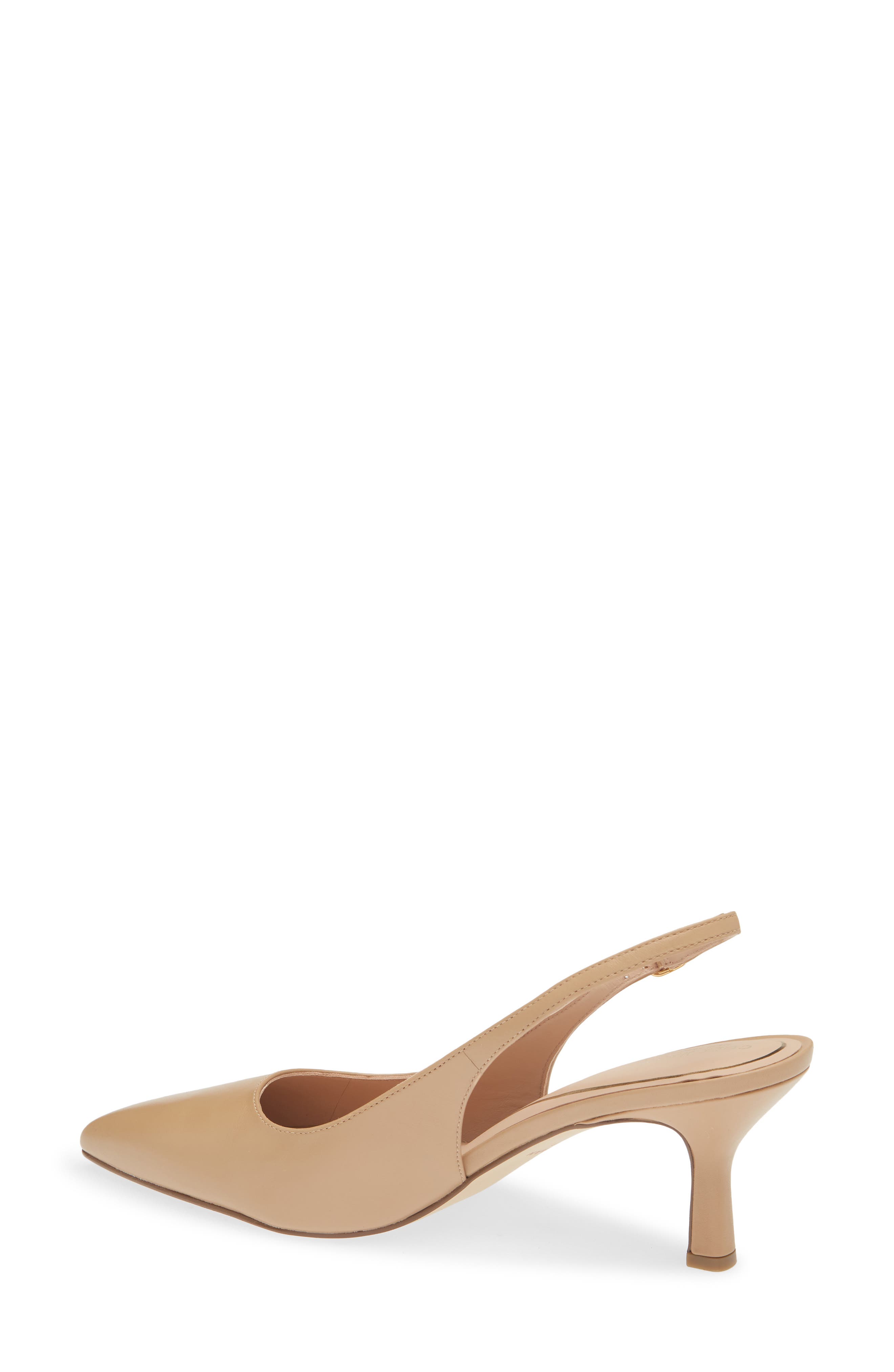 Hansell Slingback Pointed Toe Pump, Alternate, color, TUSCAN SAND LEATHER