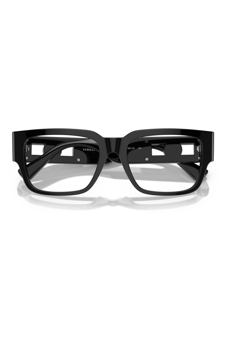 53mm Square optical glasses, Alternate, color, BLACK
