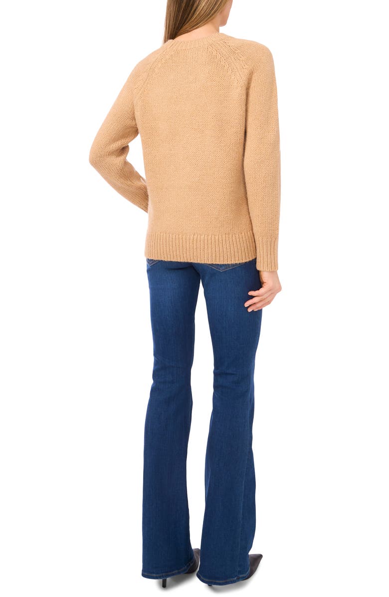 Halogen<sup>®</sup> Embroidered Floral Sweater, Alternate, color, Latte Heather