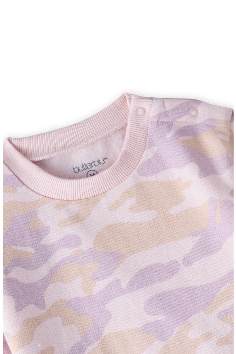 Kids' 4-Piece Crewneck Sweatshirt & Jogger Set, Alternate, color, SORBET CAMO