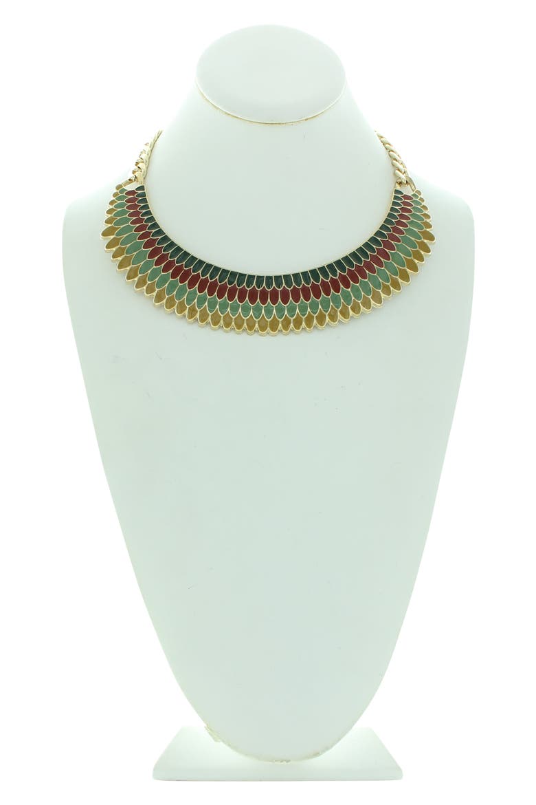 Crystal Collar Necklace, Alternate, color, GOLD / MULTI