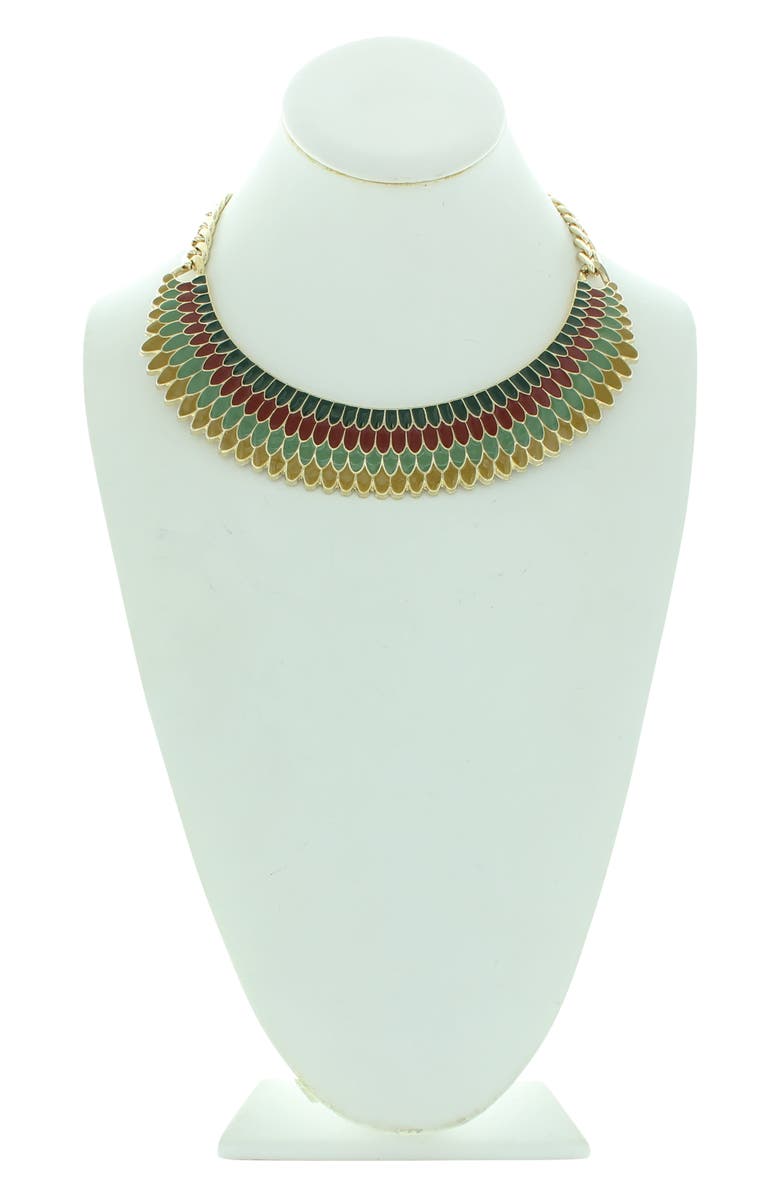 OLIVIA WELLES Crystal Collar Necklace, Alternate, color, Gold / Multi