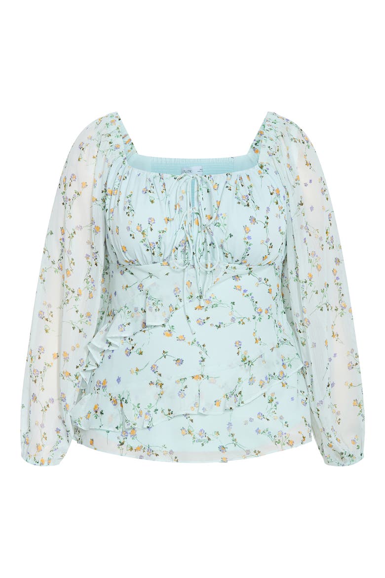 Ditsy Ruffle Top, Main, color, SWEET DITSY