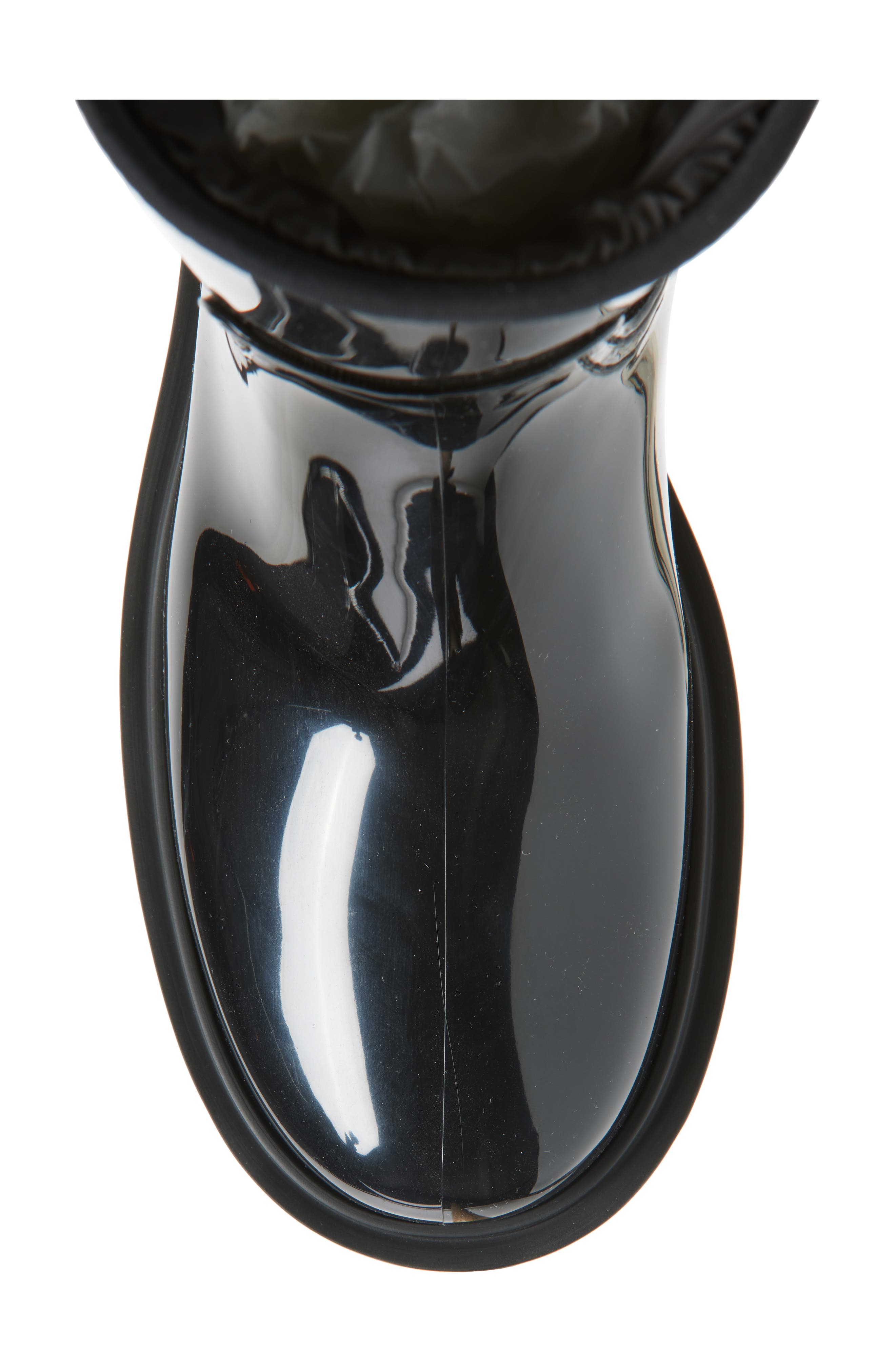 Moncler Kickstream Waterproof Rain Boot, Alternate, color, Black