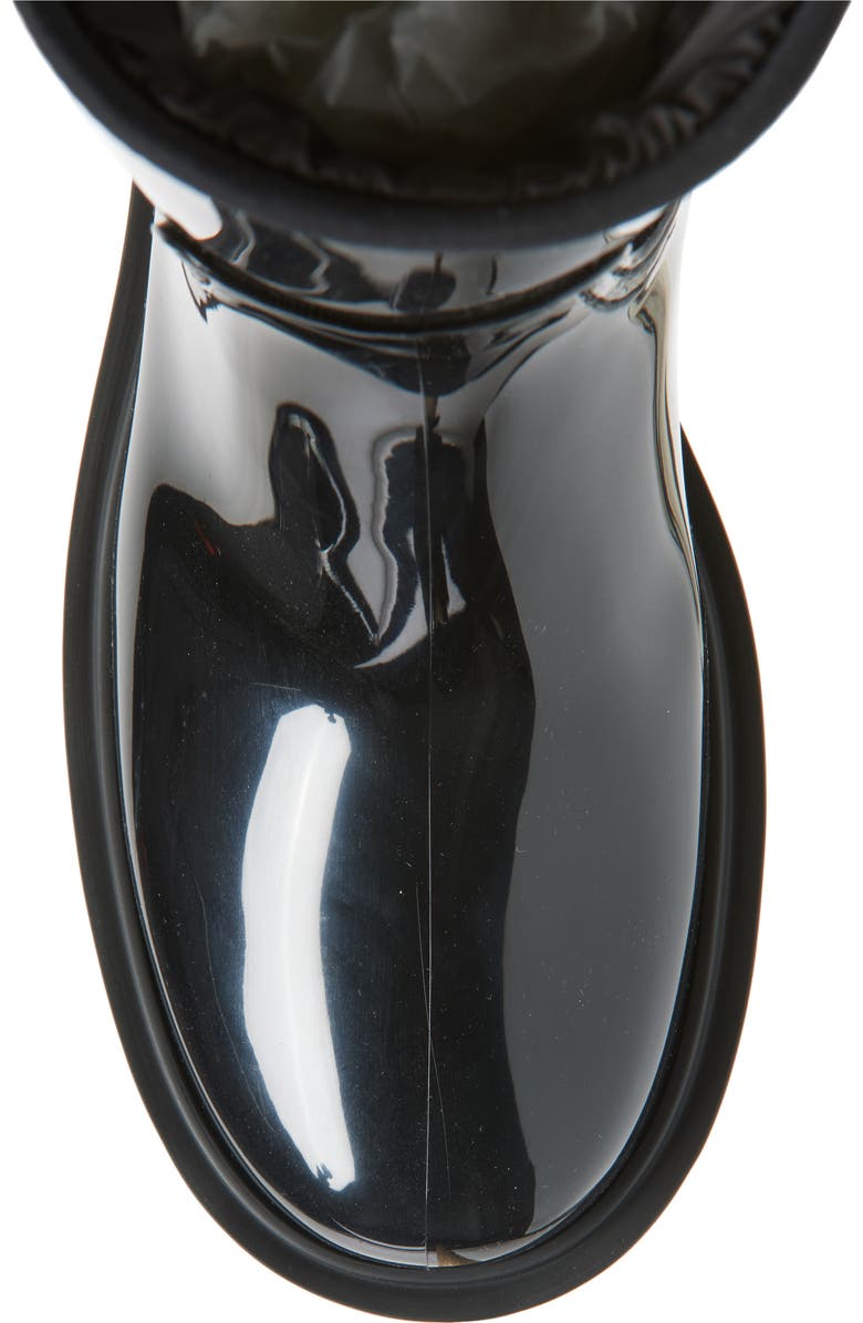 Moncler Kickstream Waterproof Rain Boot, Alternate, color, Black