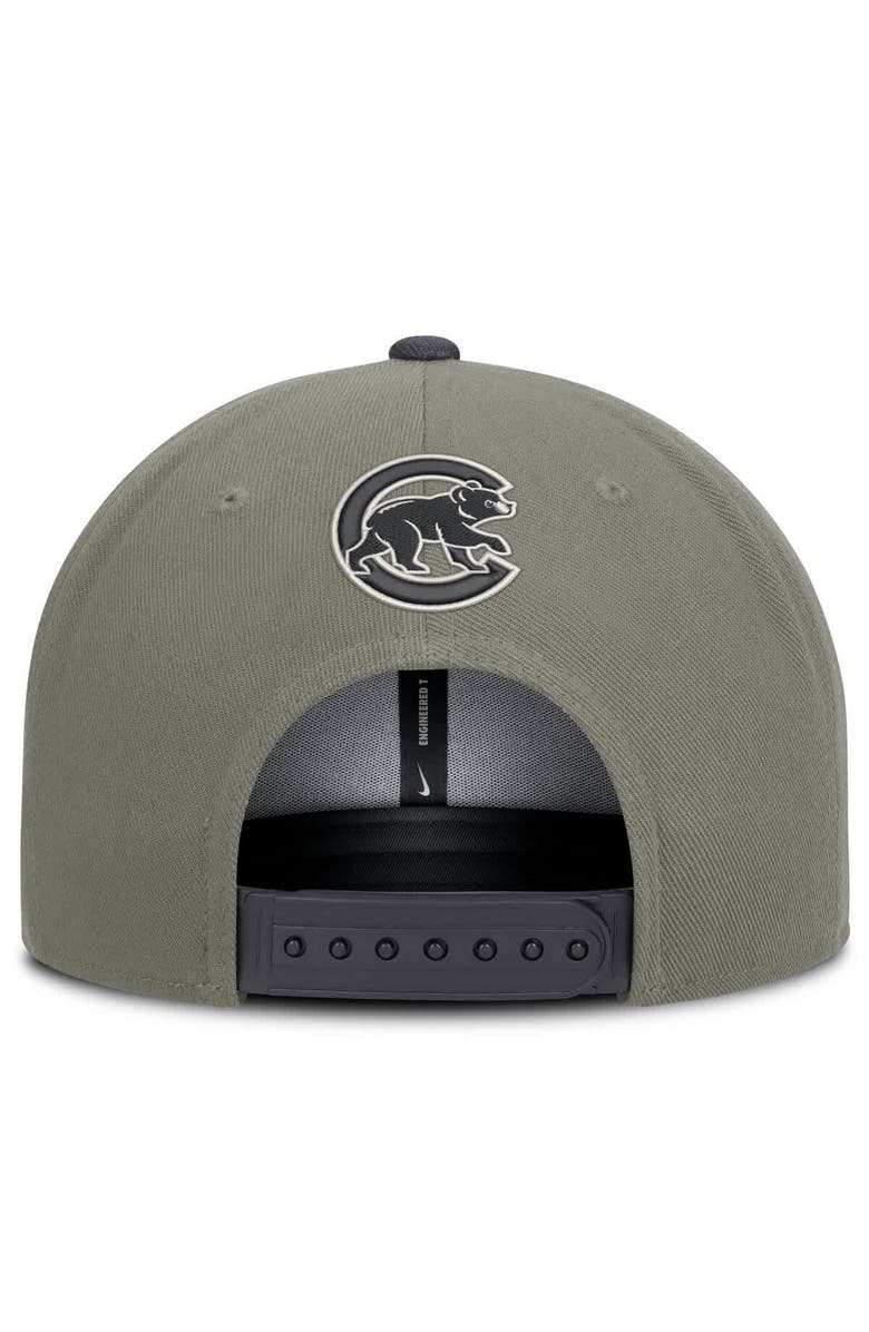 Nike Men's Nike Olive Chicago Cubs Pro Dri-FIT Snapback Hat, Alternate, color, Gray