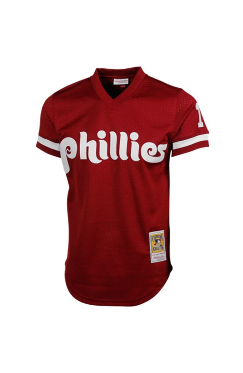 Mitchell & Ness Men's Mitchell & Ness Darren Daulton Red Philadelphia Phillies Cooperstown Mesh Batting Practice Jersey, Alternate, color, 