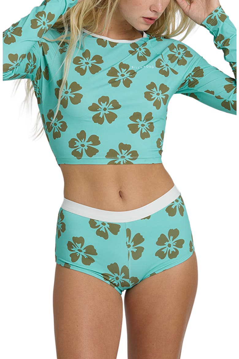 Last Summer Long Sleeve Crop Rashguard, Alternate, color, OCEAN SPRAY