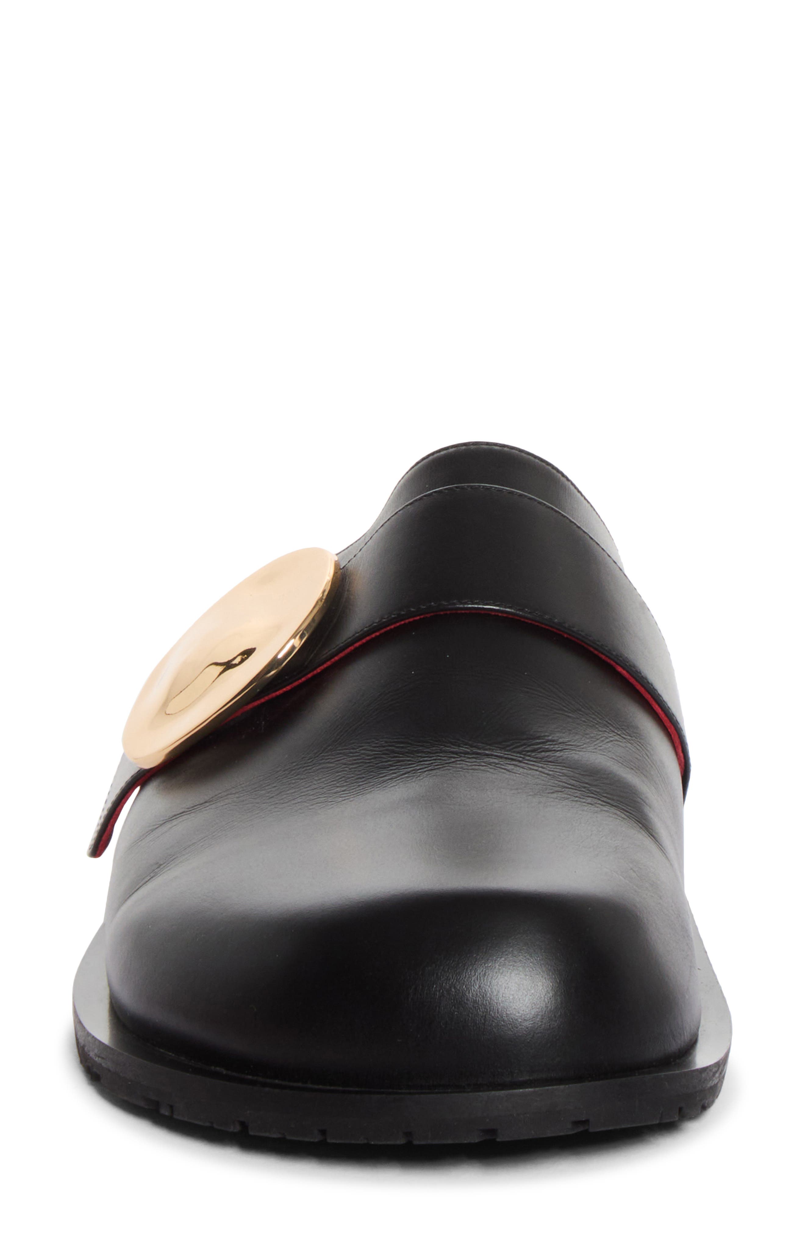 Fussbet Leather Mule, Alternate, color, BLACK