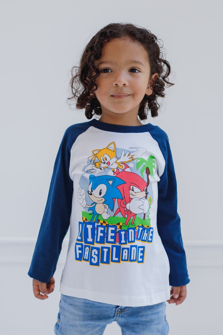 Sonic the Hedgehog 2-Piece Long Sleeve T-Shirts, Alternate, color, Navy Blue Sonic