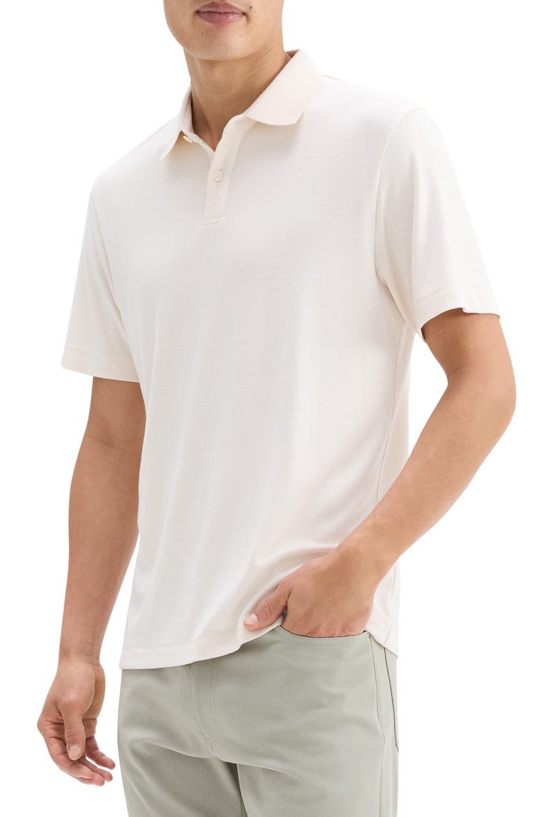 Kayser Solid Modal Blend Polo, Alternate, color, EGGSHELL