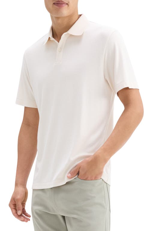 Theory Kayser Solid Modal Blend Polo In Eggshell