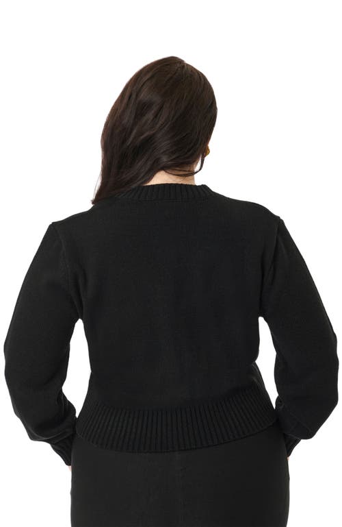 Smak Parlour Plus Size 1960s Butterfly Cardigan In Black Butterfly