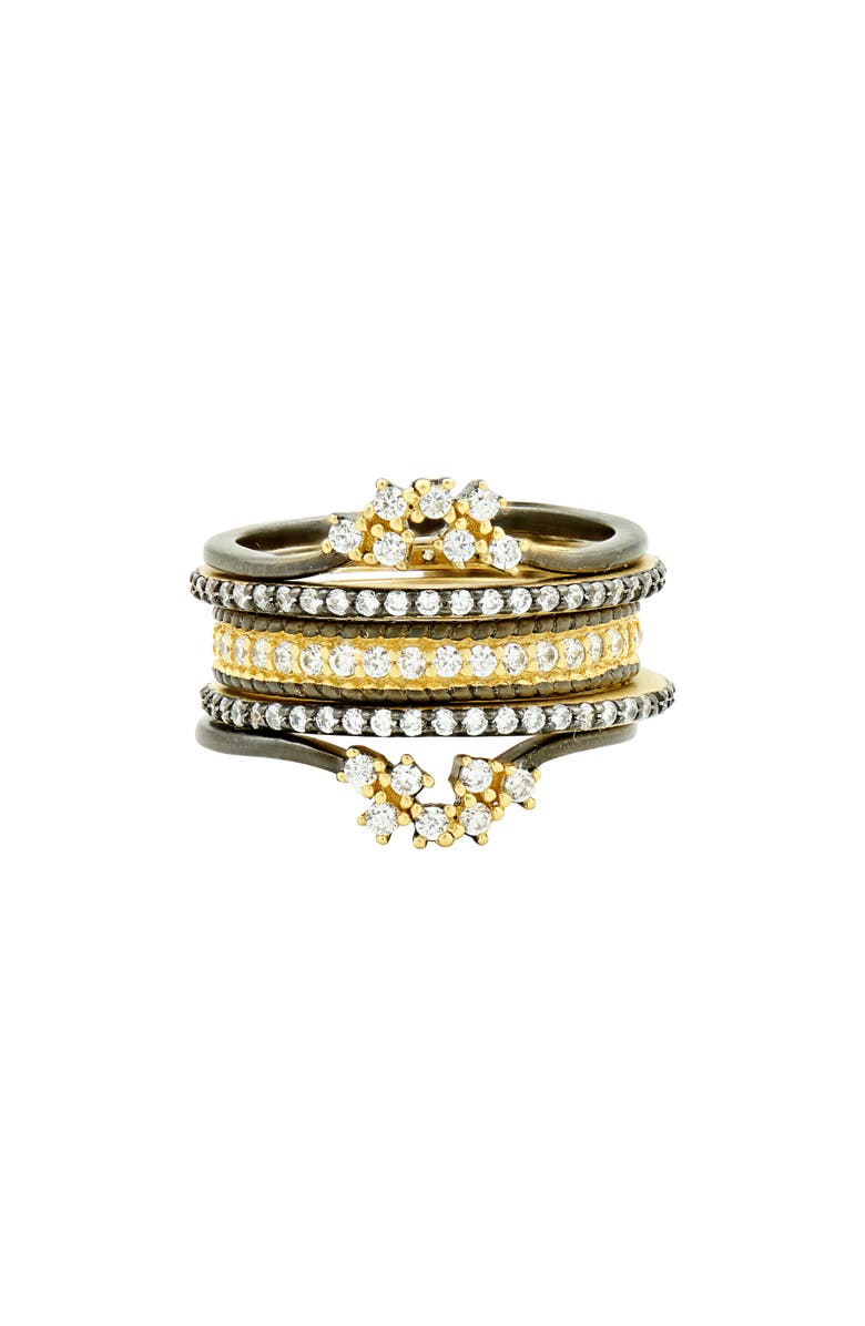 FREIDA ROTHMAN Double Helix Set of 5 Stacking Rings, Main, color,