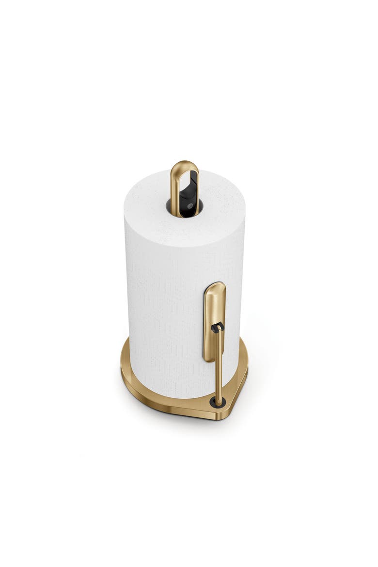paper towel holder with spray, Alternate, color, Brass
