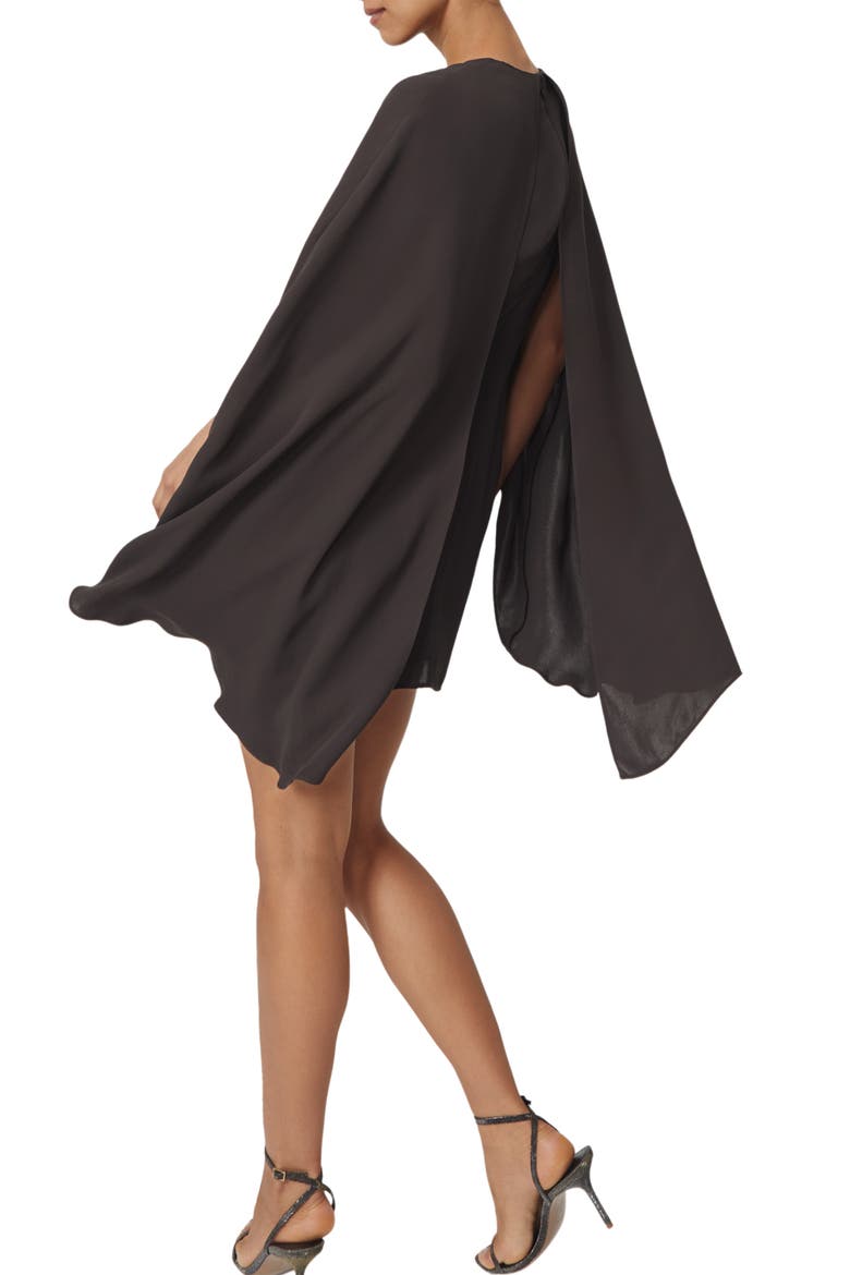 Cassidy Long Sleeve Cape Minidress, Alternate, color, GRAPE