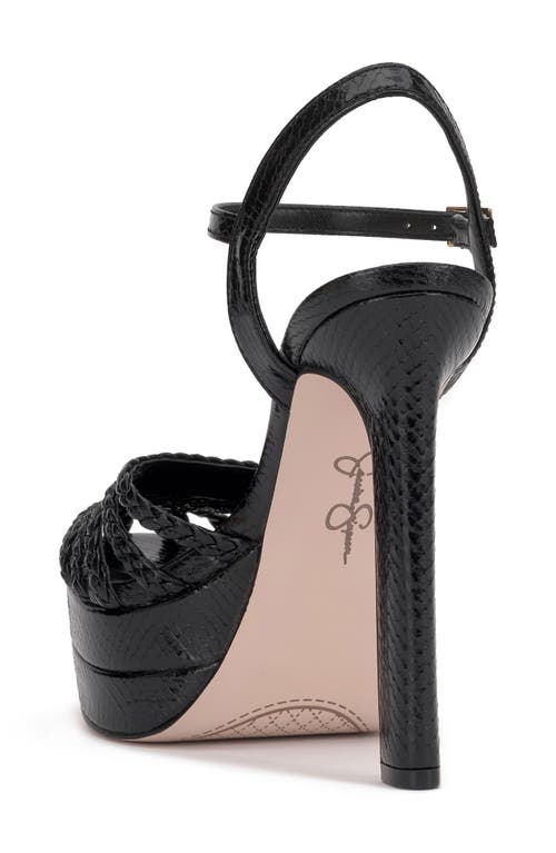 Jessica Simpson Inaia Womens Woven Faux Leather Pumps In Black