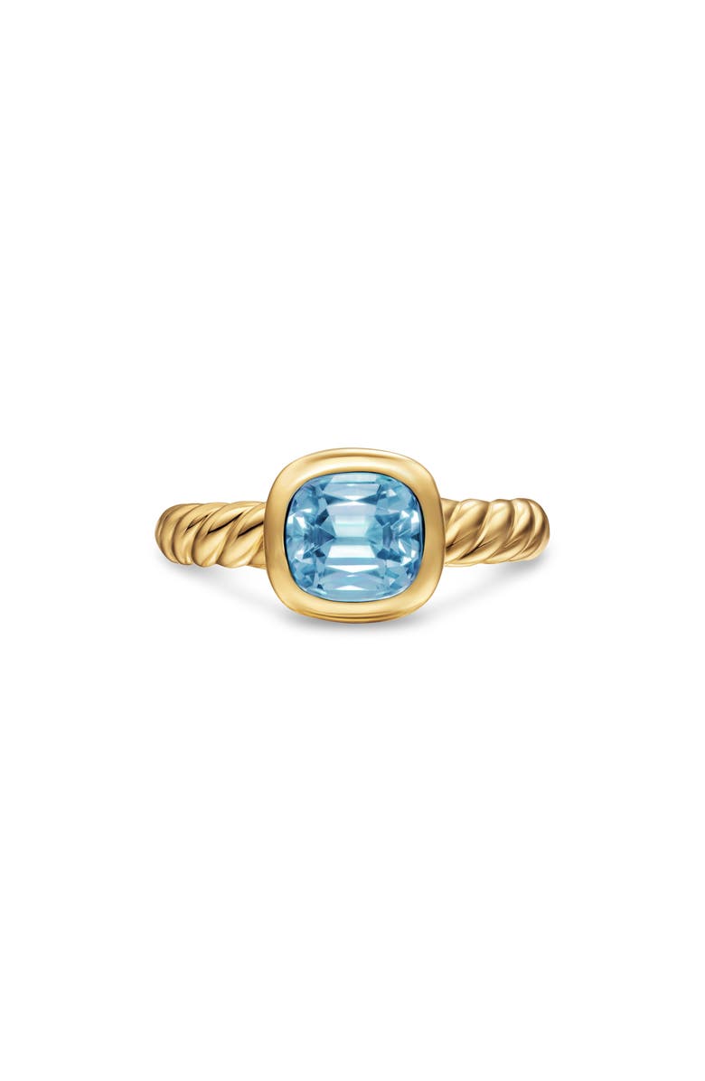 David Yurman DY Mercer<sup>®</sup> Stone Ring in 18K Yellow Gold with Sky Blue Topaz, 7mm, Main, color, Sky Blue Topaz