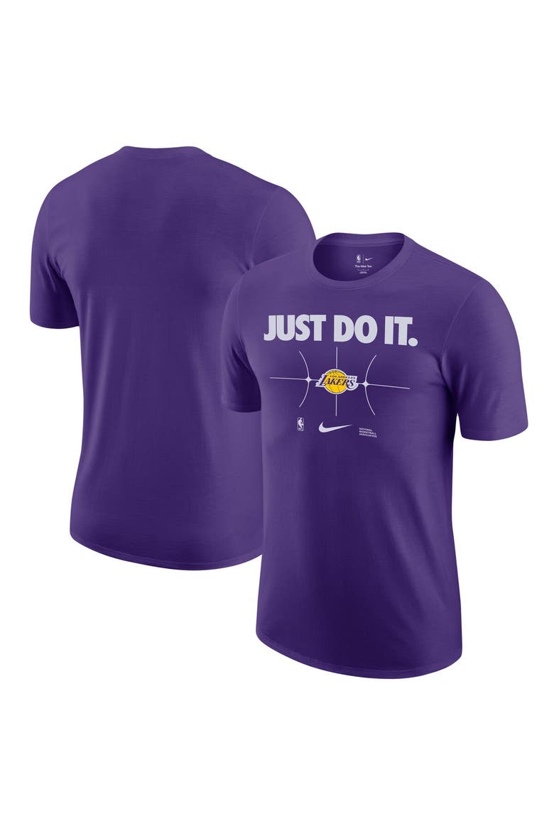 Men's Nike Purple Los Angeles Lakers Just Do It T-Shirt, Alternate, color, Purple
