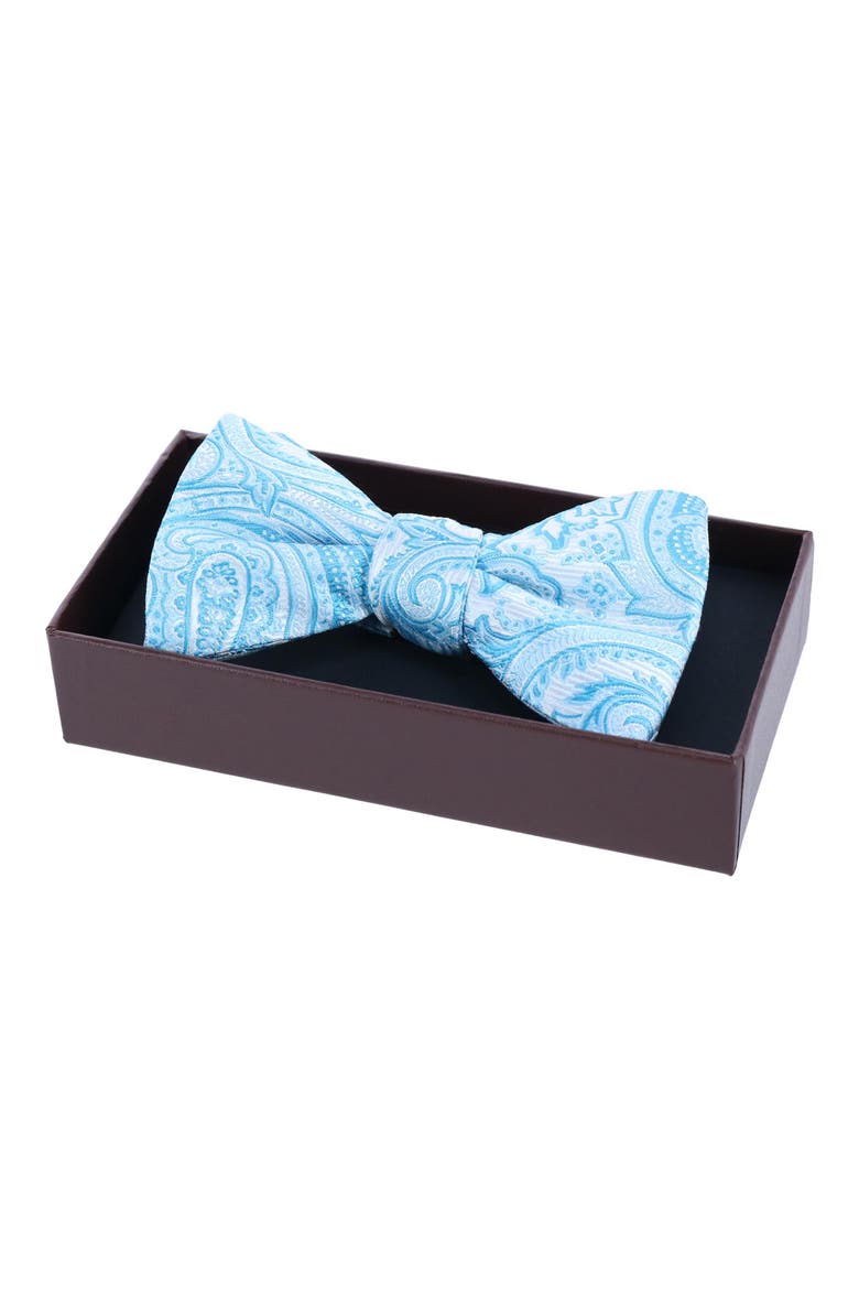 Sutton Pre-Tied Silk Bow Tie, Alternate, color, LIGHT BLUE