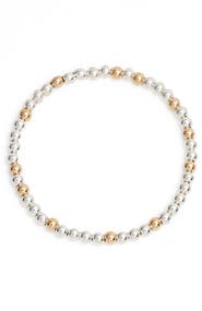 Nashelle Mixed Metal Bead Stretch Bracelet