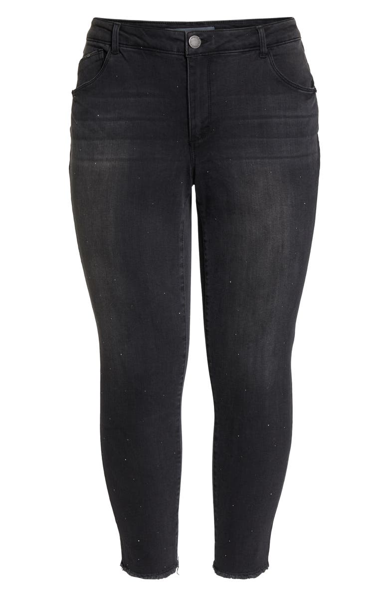 Wit & Wisdom Ab-Solution Embellished Ankle Jeans, Alternate, color, 