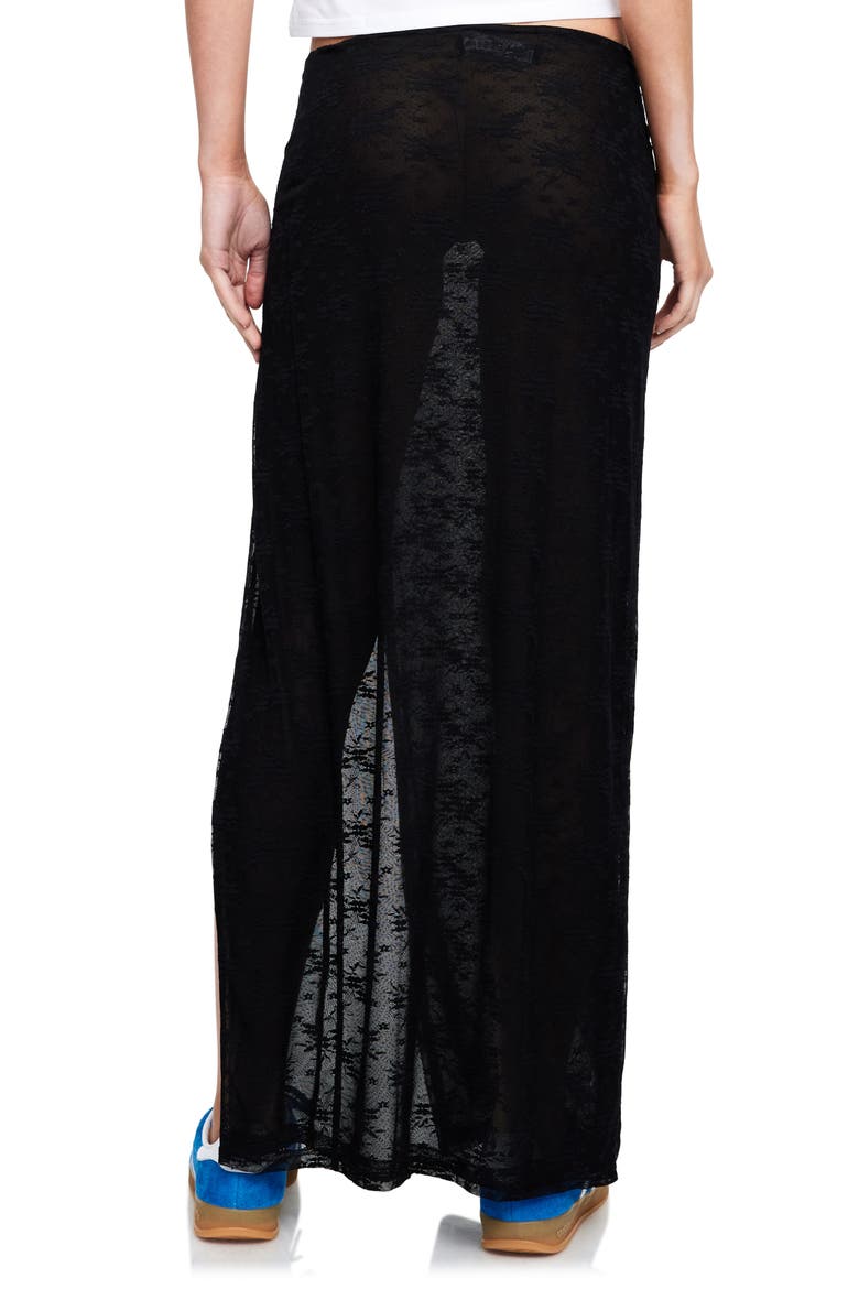 Uno Lace Maxi Skirt, Alternate, color, LICORICE