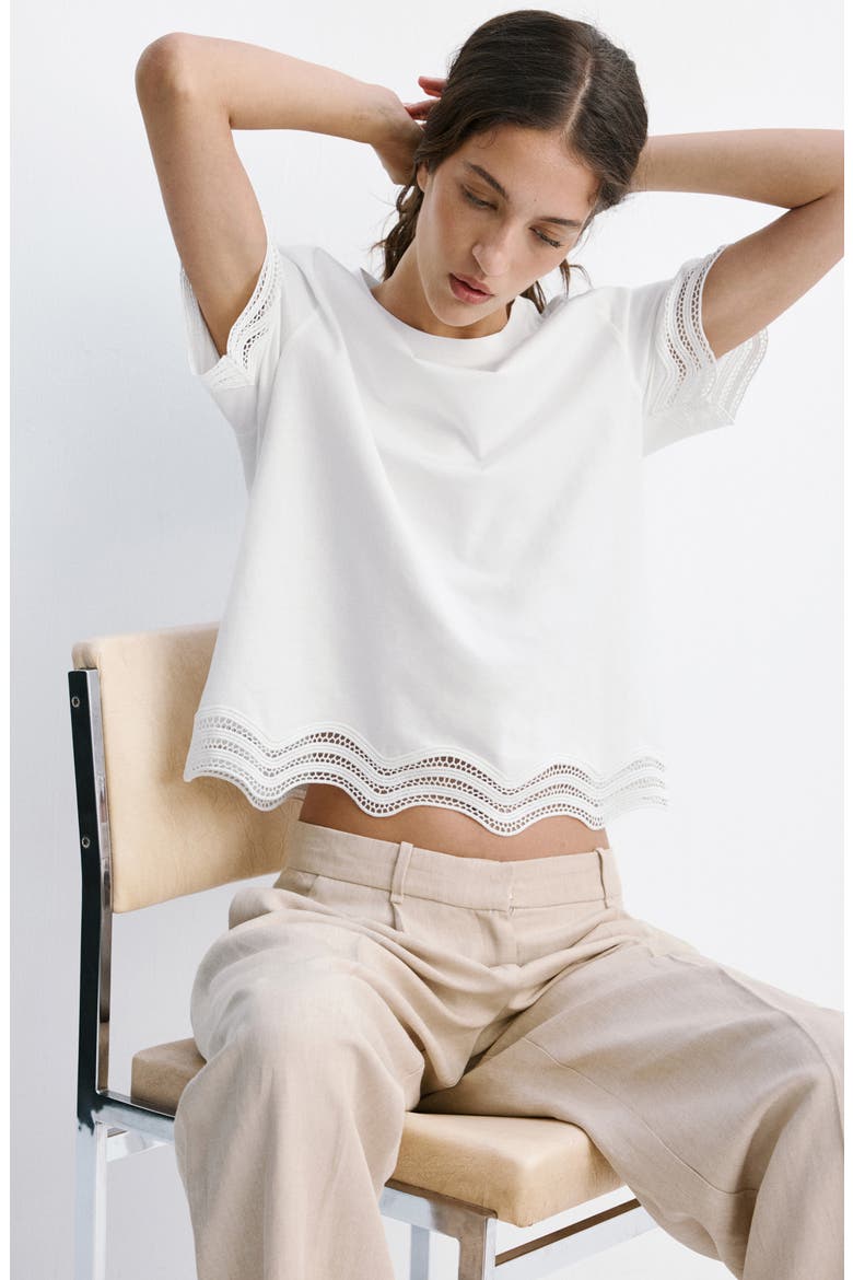 Open Stitch Top, Alternate, color, WHITE