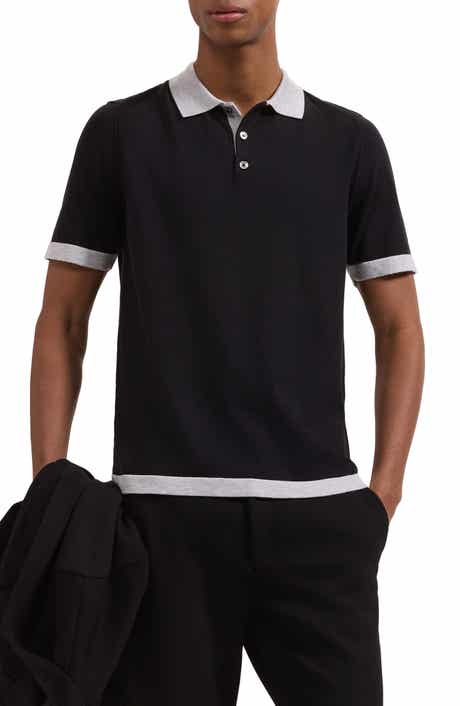 Cotton Blend Polo Sweater