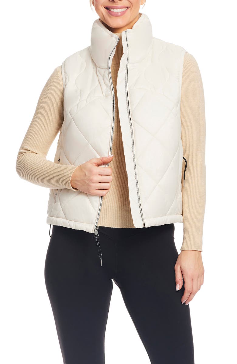 Sanctuary Quilted Water Resistant Crop Vest, Alternate, color, 