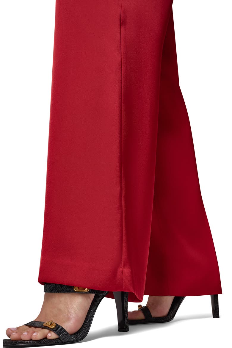 High Waist Wide Leg Pants, Alternate, color, RED VELVET
