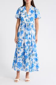 SUGARLIPS Samian Floral Kissa Button Down Dress