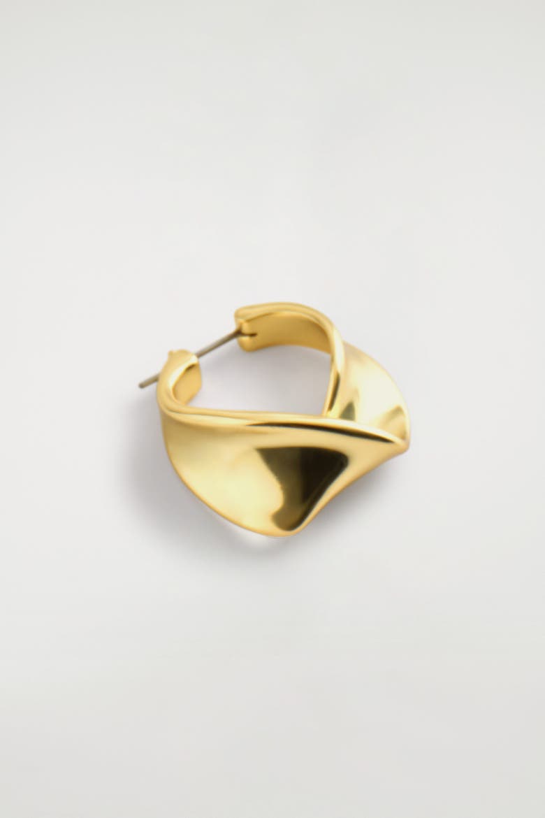 Twisted Ribbon Hoop Earrings, Alternate, color, GOLD