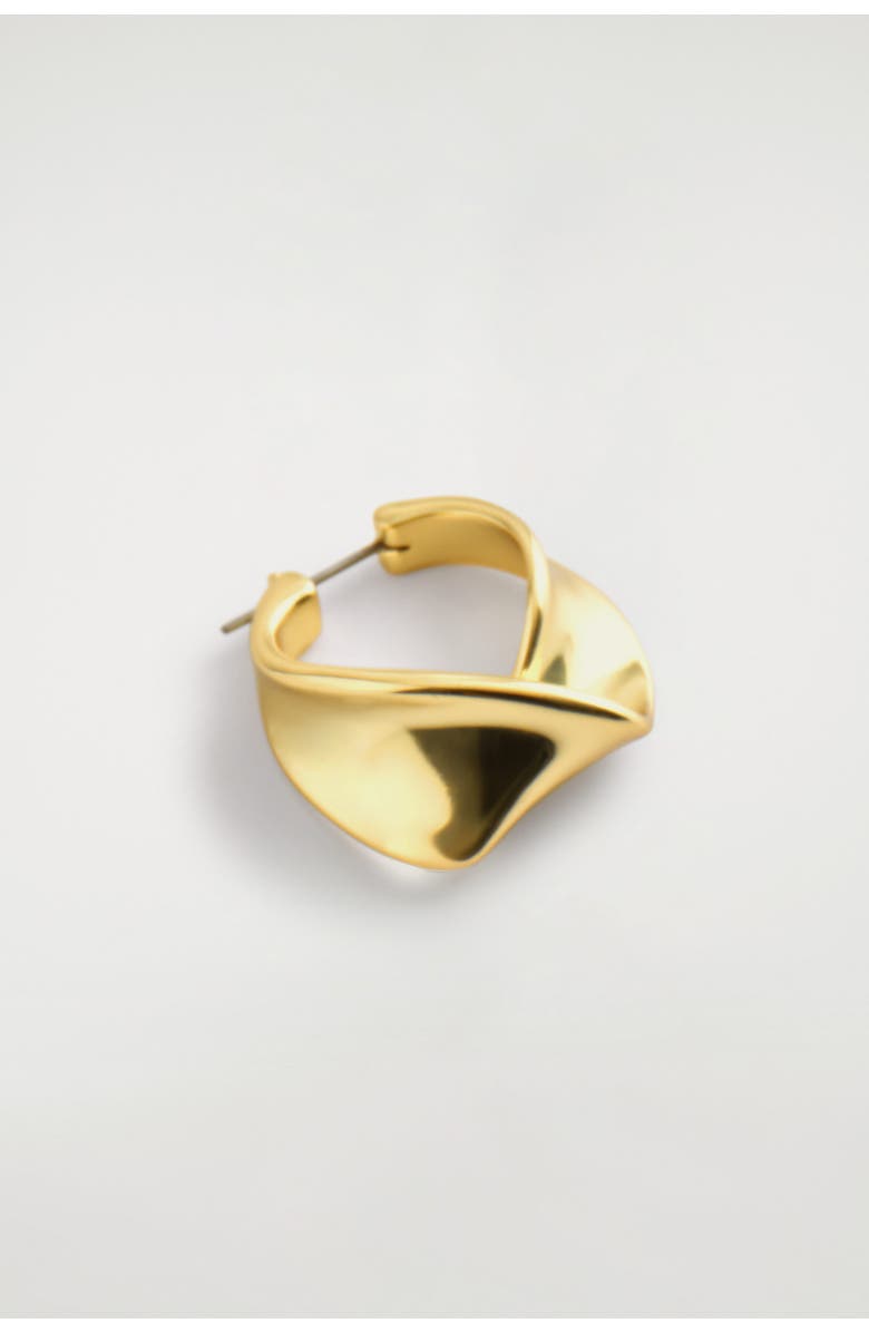 COS Twisted Ribbon Hoop Earrings, Alternate, color, Gold