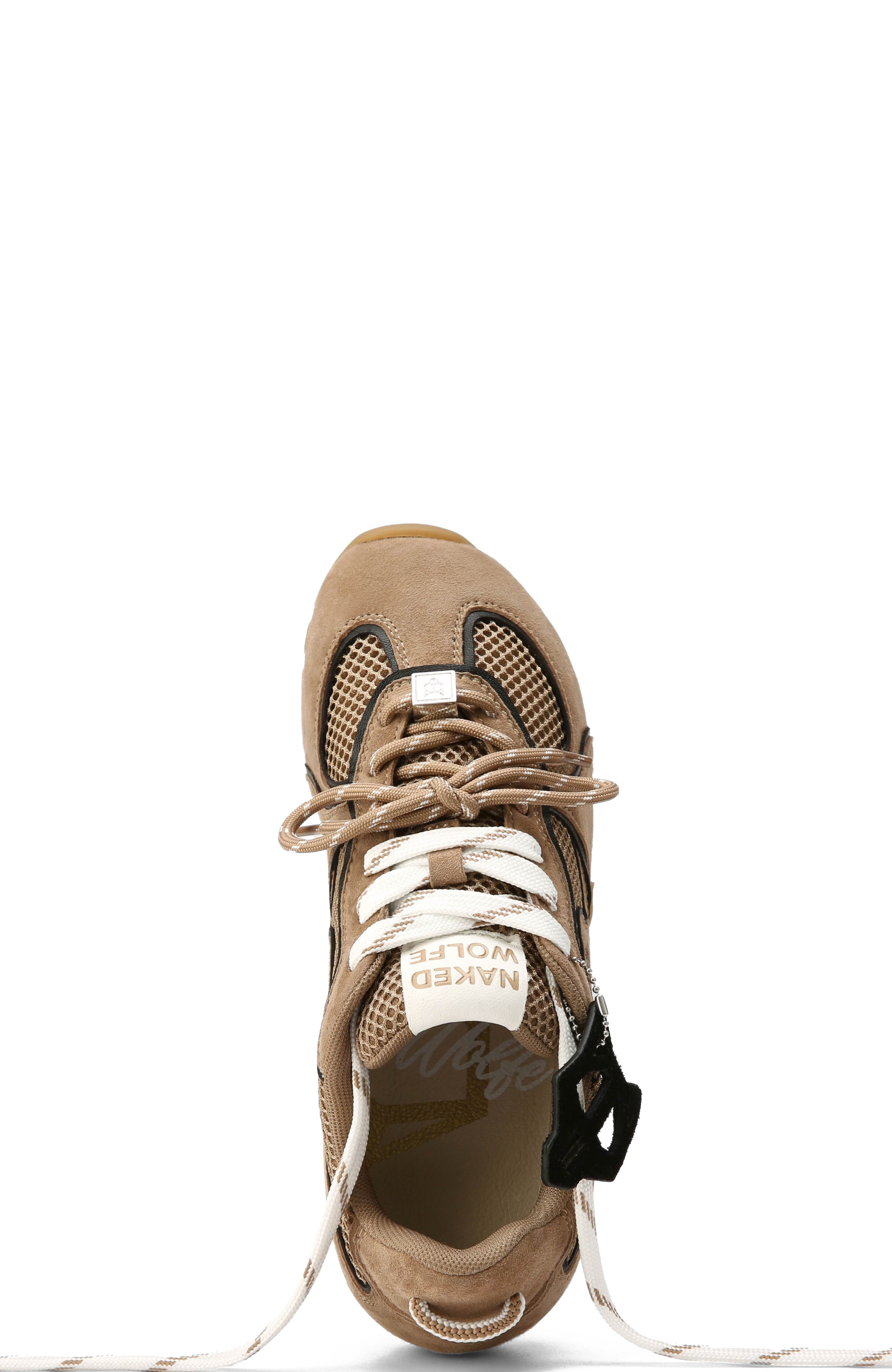 Naked Wolfe Adored Mesh Sneaker, Alternate, color, Taupe Mesh