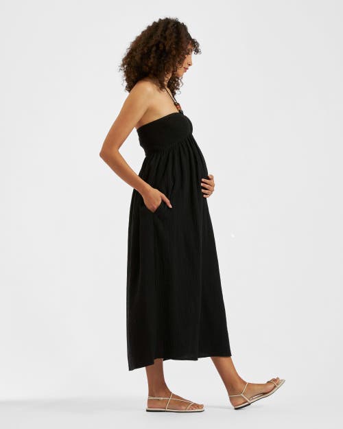 Ripe Maternity Evie Crochet Dress In Black