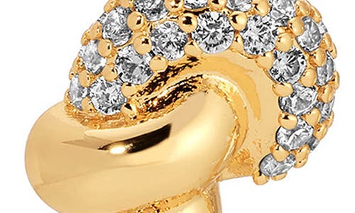 Ettika Knot Pavé Hoop Earrings In Gold