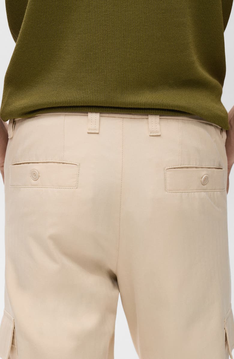 MANGO Cotton Blend Cargo Pants, Alternate, color, Beige