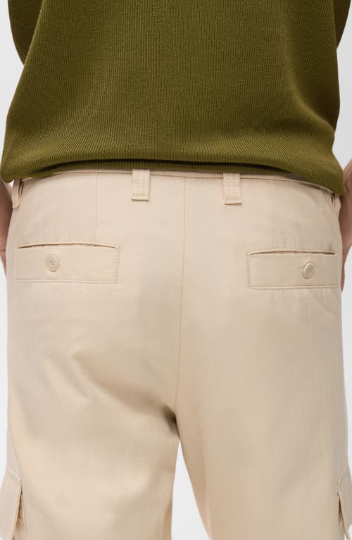 Mango Cotton Blend Cargo Pants In Neutral
