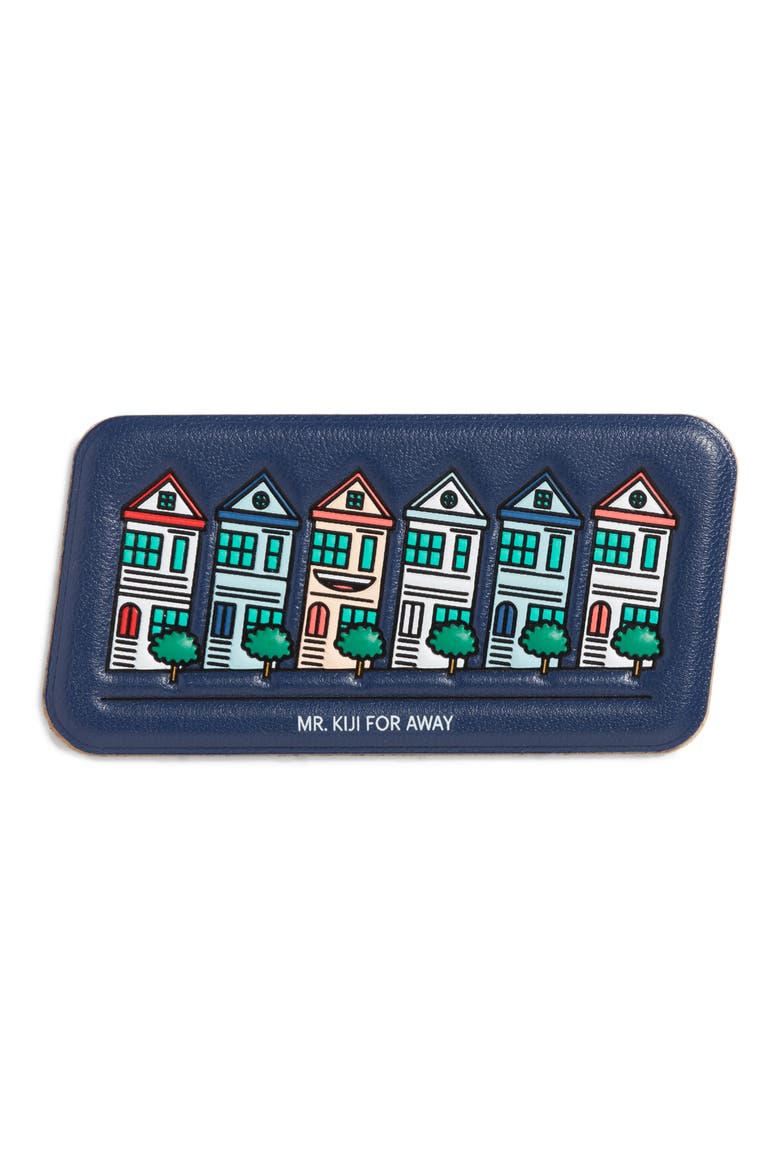 x Mr. Kiji Around the World San Francisco Leather Luggage Sticker, Main, color, NONE