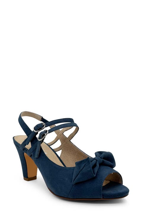 Lady Slingback Peep Toe Pump (Women)