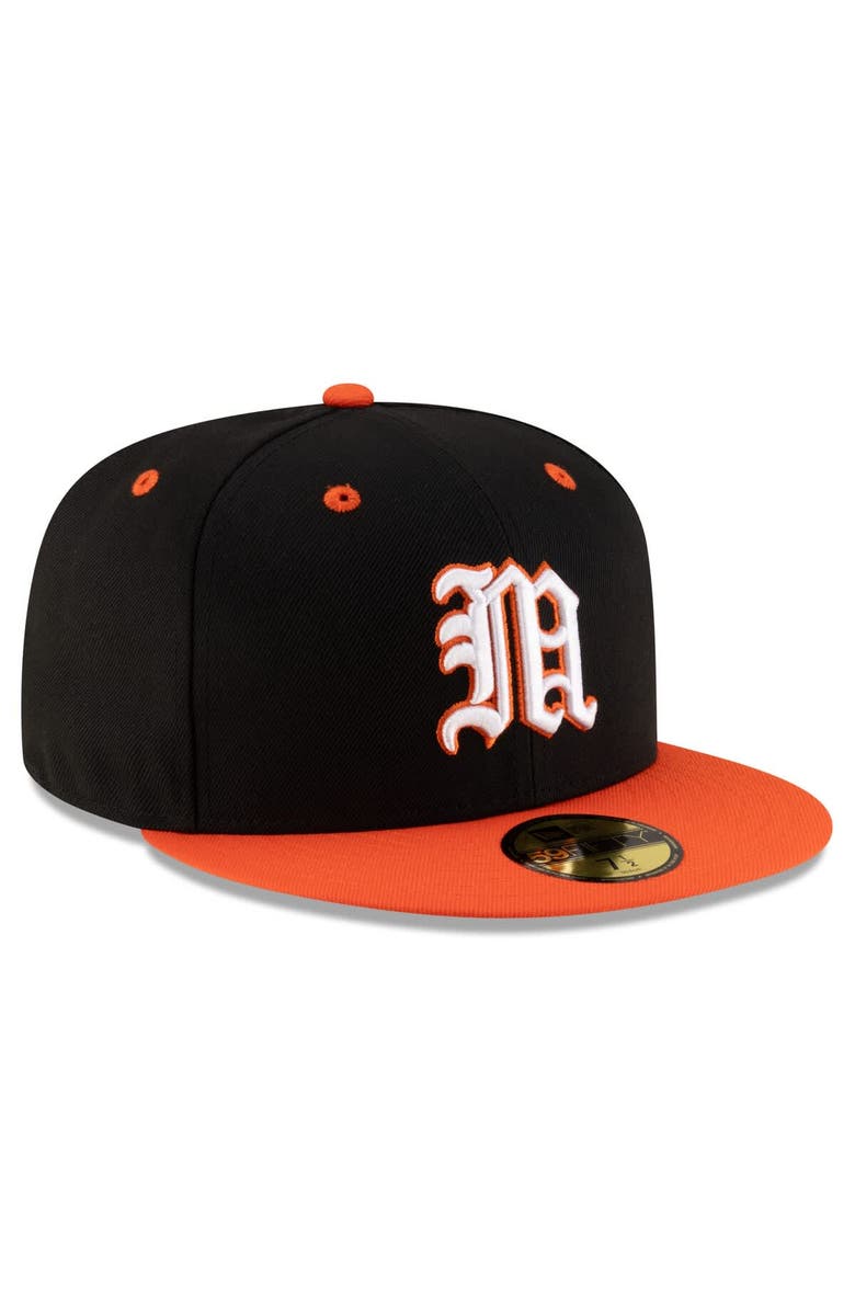 New Era Men's New Era Black/Orange Miami Hurricanes On-Field 59FIFTY Fitted Hat, Alternate, color, 