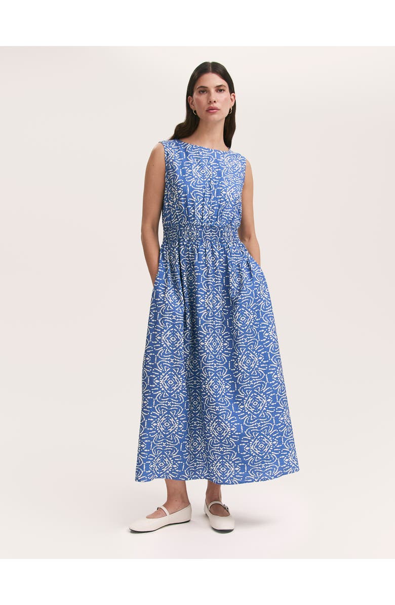 Finery London Willow Floral Sleeveless Midi Dress, Alternate, color, Blue Batik