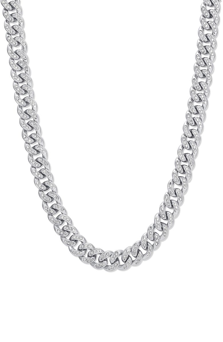 Brook and York Men's Cubic Zirconia Chain Link Necklace, Main, color,