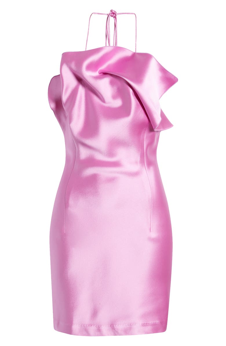 Acler Abdie Halter Satin Minidress, Alternate, color,