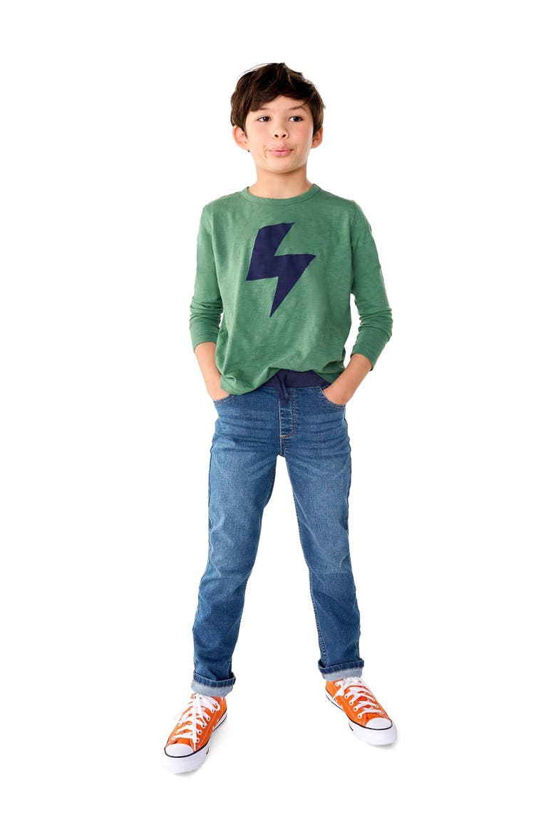 Kids Pull-On Jean, Alternate, color, Classic Wash