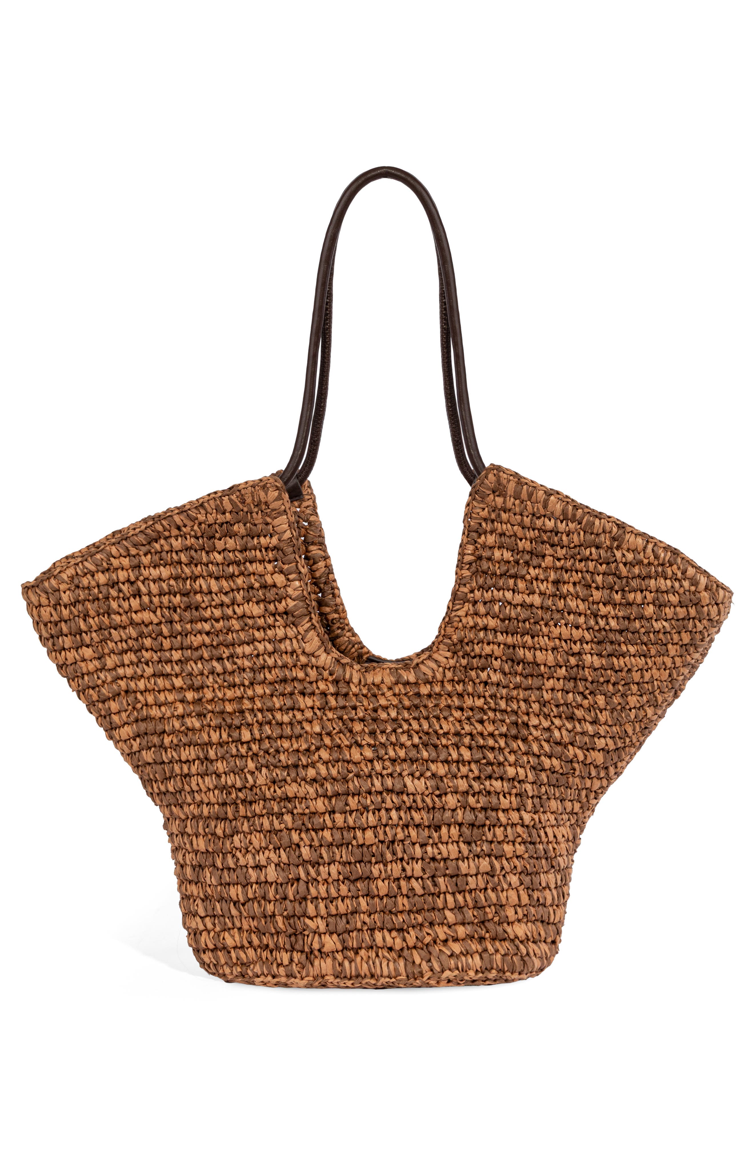 Sam Edelman Lynn Paper Raffia Tote, Alternate, color, Dark Brown